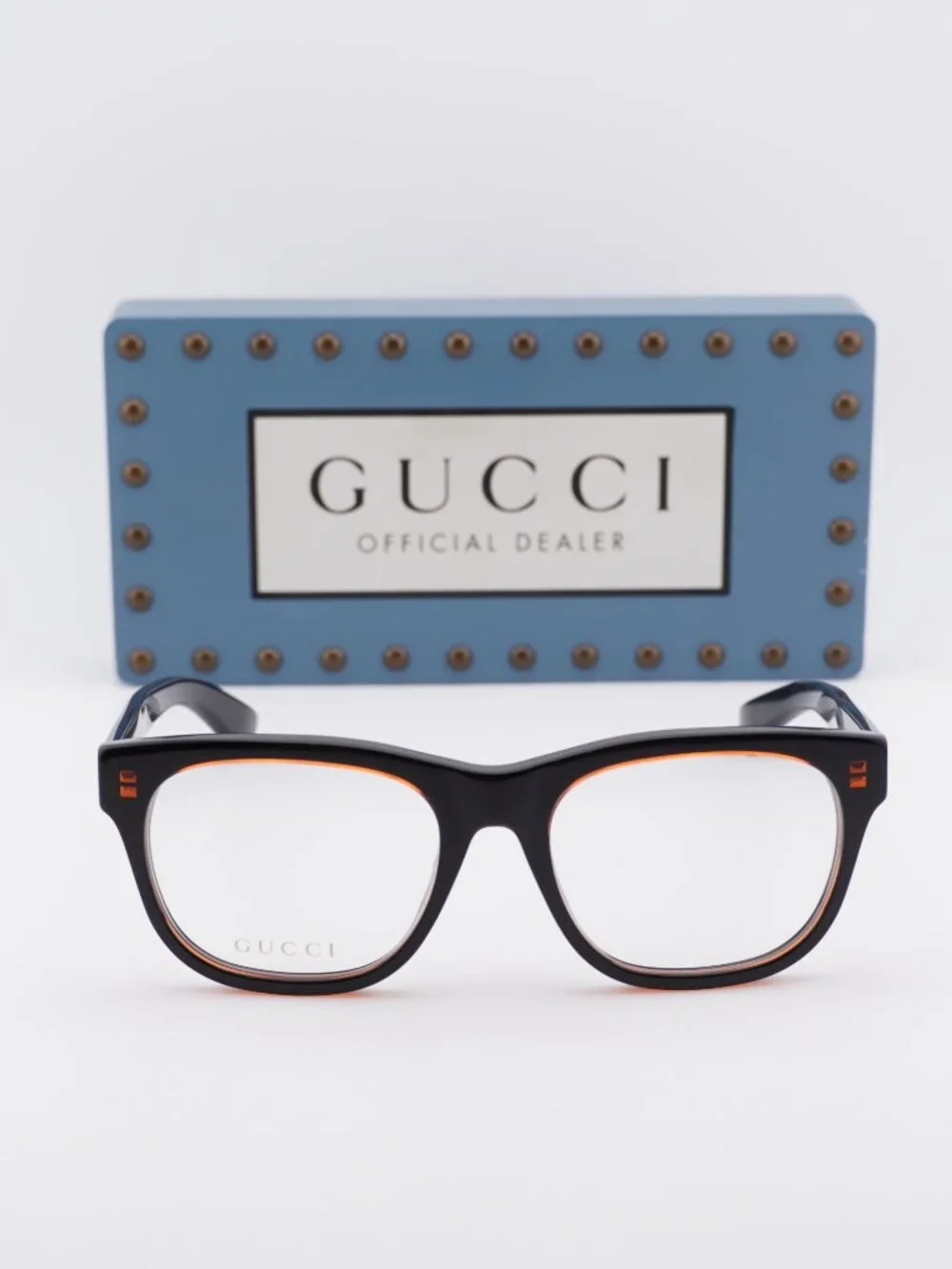 Gucci GG1796O 007 Square Eyeglasses - Black/Red 55mm
